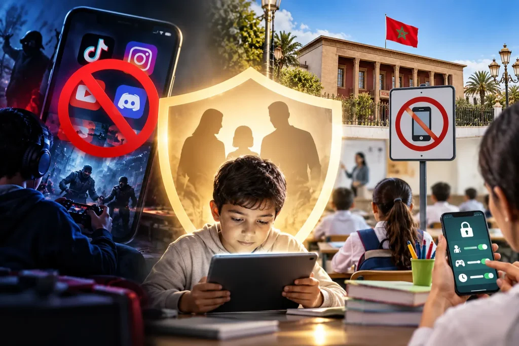 حكومة المنصوري تستعد لمنع الأطفال دون 15 سنة من استخدام مواقع التواصل الاجتماعي والألعاب الإلكترونية الخطيرة
