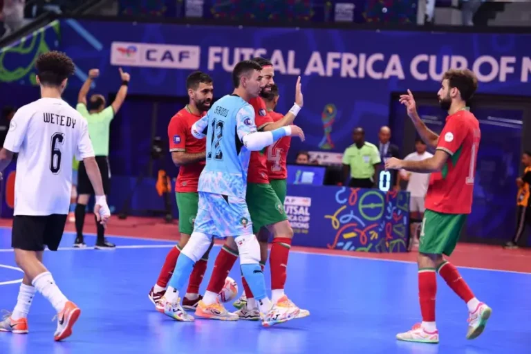 أسود القاعة يكتسحون مصر بسداسية نظيفة ويضربون موعدا مع أنغولا في نهائي كأس إفريقيا
